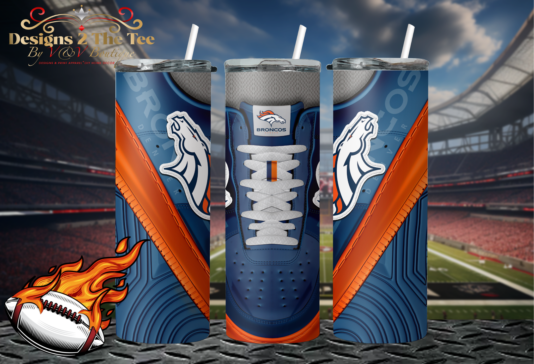 Denver Broncos Football Tumbler