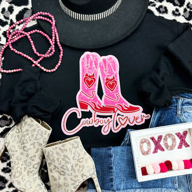 Cowboy Lover Sequin Patch Crewneck