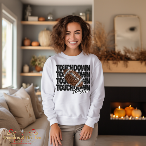 Faux Bling Football Sweatshirt