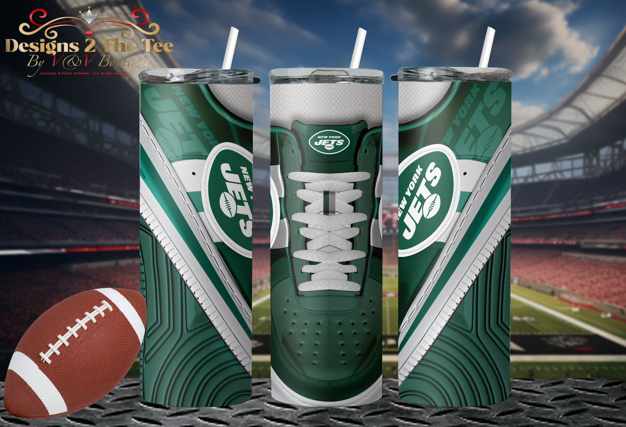 New York Jets Football Tumbler