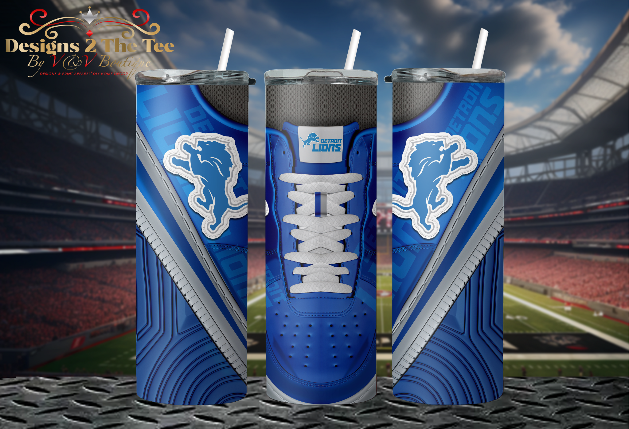 Detroit Lions Football Tumbler