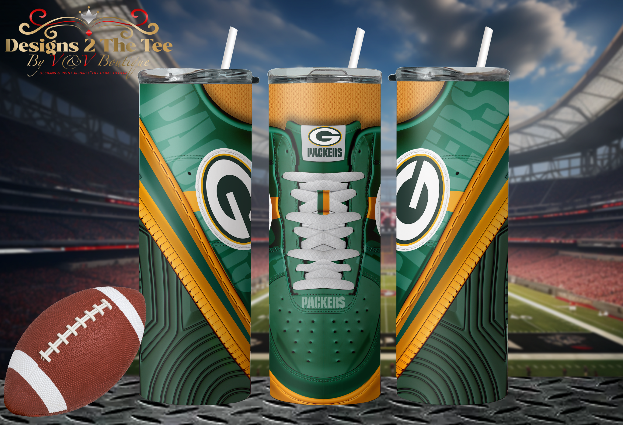 Green Bay Packers Football Tumbler