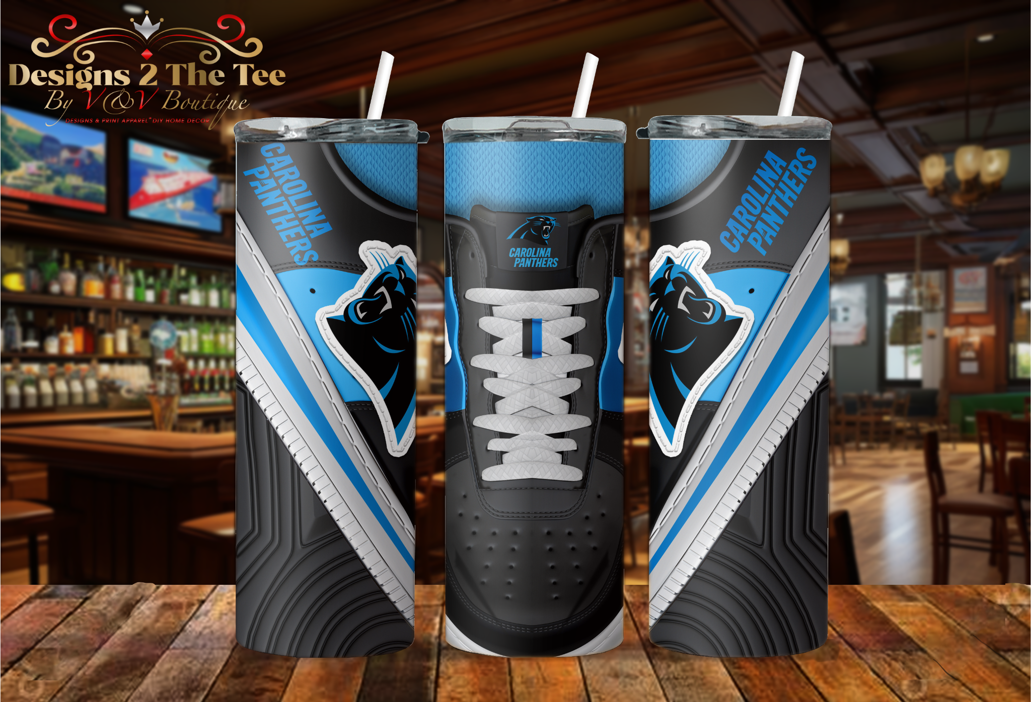 Carolina Panthers Football Tumbler