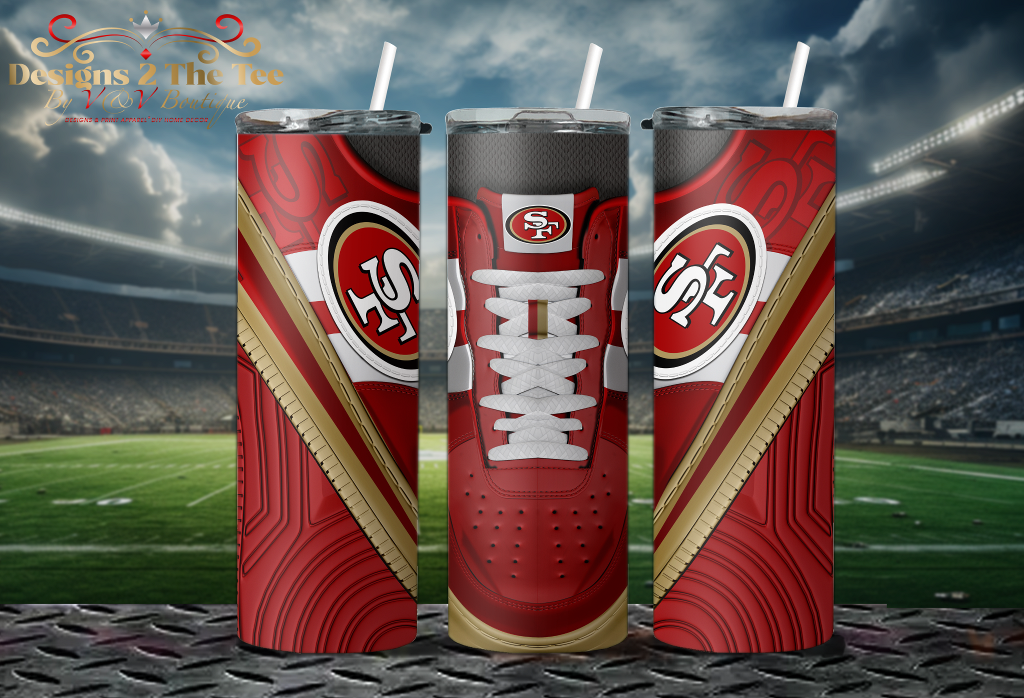 San Francisco 49ers Football Tumbler